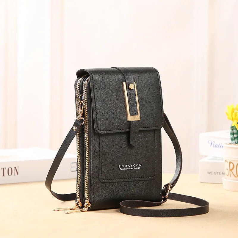 Touch Screen Cell Phone Women’s Bag USA Soft Leather Wallet Purse, Crossbody Bag & Small Handbag for Women with Phone Pocket - Ammpoure