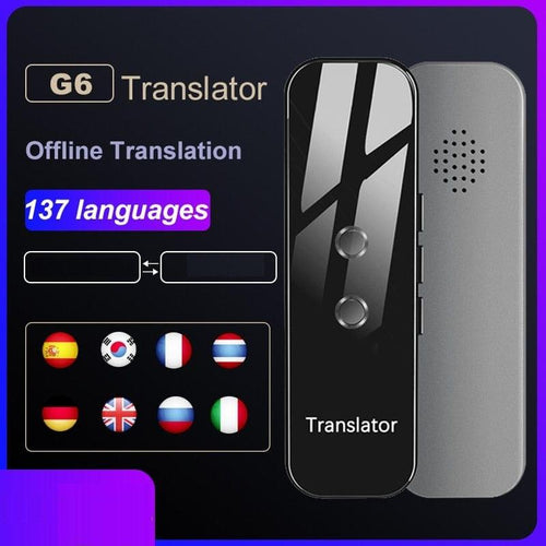 Translator Portable 137 Languages Smart Instant Voice Text APP Photograph Translate Language Learning Travel Business - Ammpoure Wellbeing 🇬🇧