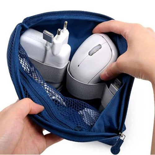 Travel Accessory Cable Bag Portable Digital USB Electronic Organizer Gadget Case Travel Cellphone Charge Mobile Charger Holder - Ammpoure Wellbeing 🇬🇧