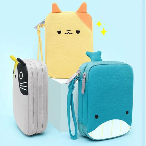 Travel Cable Bag Portable Digital USB Gadget Organizer Cartoon Cute Charger Wires Hard disk Zipper Storage Pouch Earphone Bag - Ammpoure Wellbeing 🇬🇧