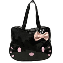 Load image into Gallery viewer, Travel Organizer Hello Kitty Handbags Y2k Bag 12.4inch*9.06inch 2023 Cartoon Print Tote Bag PU Glossy Black Tote Water Proof - Ammpoure Wellbeing 🇬🇧
