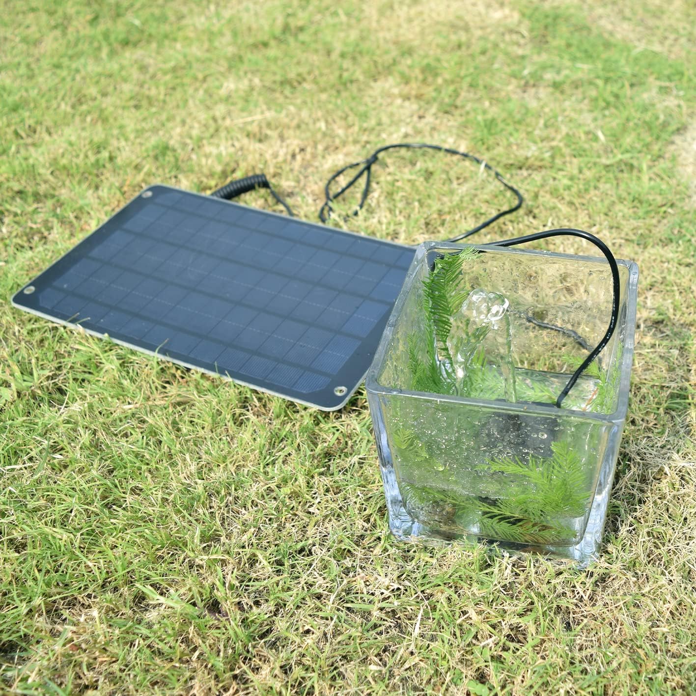 UK USB Solar Panel, 6W 5V Portable Solar Charger Monocrystalline Waterproof, for Mobile Phone, Power Bank, Fans, Security Cameras, Fishing, Camping, Hiking Outdoor Emergency Power - Ammpoure Wellbeing