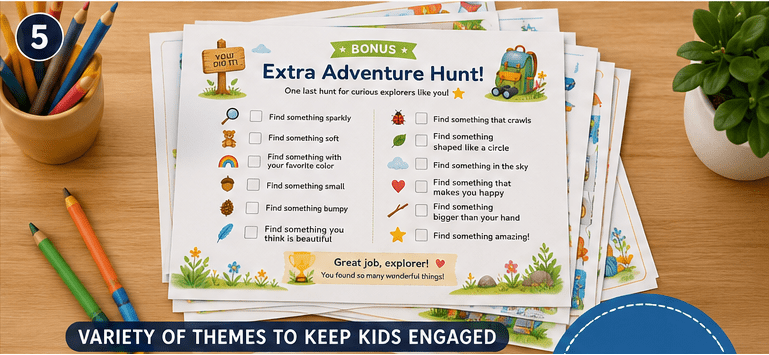 Ultimate Kids Printable Scavenger Hunt Activity Bundle | 30 Page Indoor, Outdoor, Seasonal & Holiday Treasure Hunt Worksheets PDF Download - Ammpoure