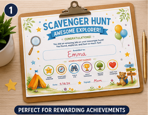 Ultimate Kids Printable Scavenger Hunt Activity Bundle | 30 Page Indoor, Outdoor, Seasonal & Holiday Treasure Hunt Worksheets PDF Download - Ammpoure