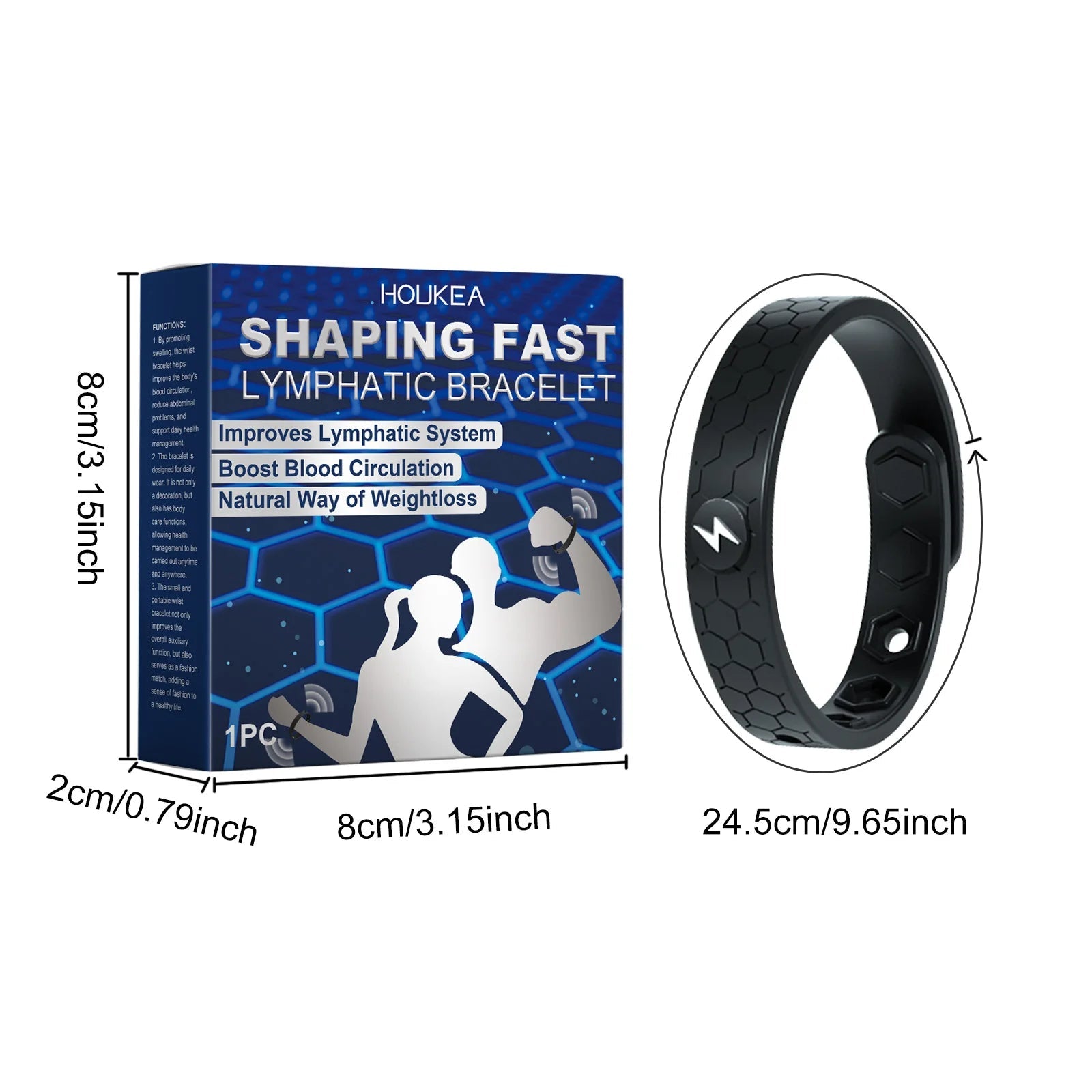 Unisex Weight Loss Bracelet Burning Fat Body Shaping Anti Fatigue Energy Therapy Improve Metabolism Lymphatic Detox Bracelet - Ammpoure