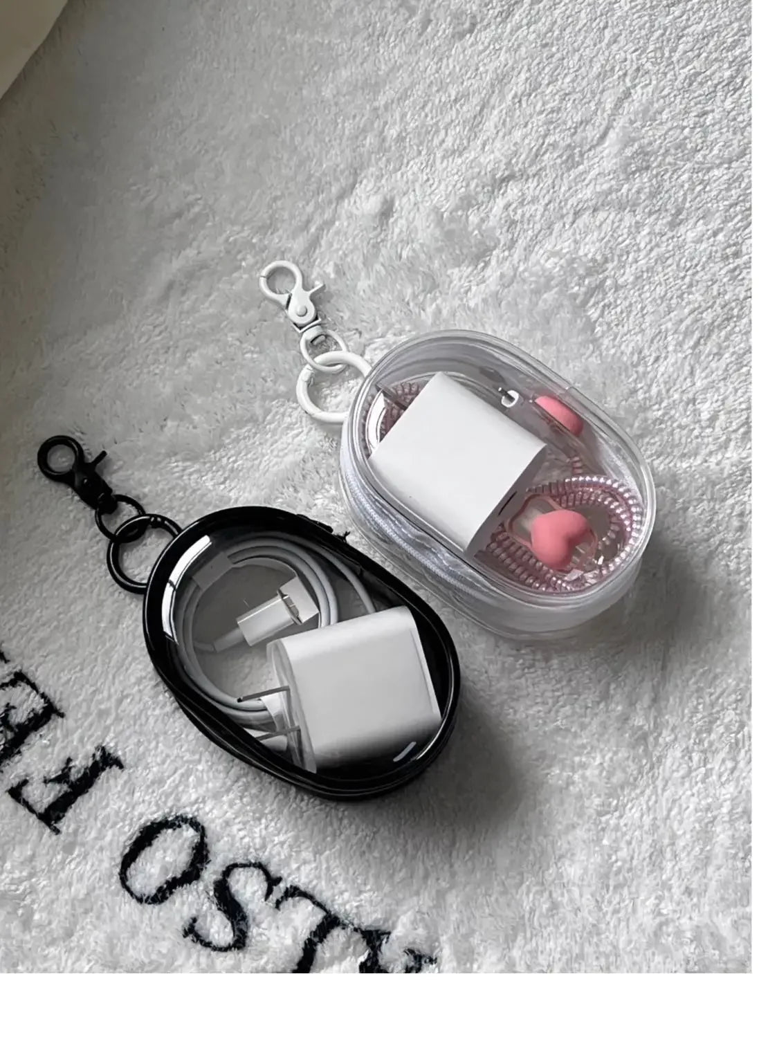 USA 2pcs Portable Mini Transparent Zipper Storage Bag, Compact Multifunctional Storage Bag,For Holiday Gift Giving - Ammpoure