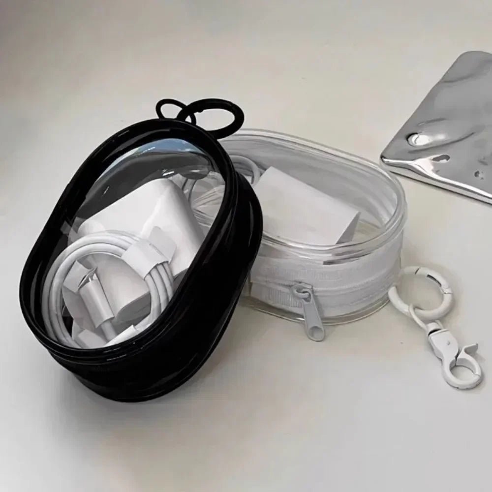 USA 2pcs Portable Mini Transparent Zipper Storage Bag, Compact Multifunctional Storage Bag,For Holiday Gift Giving - Ammpoure