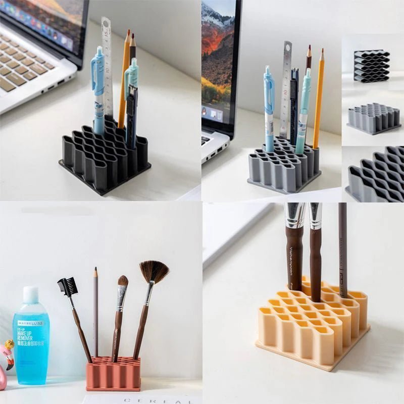 USA Holder Desktop Stand plastic Material Cosmetics Storage Rack Pen Holder Home Ointment Compartment Organizer - Ammpoure