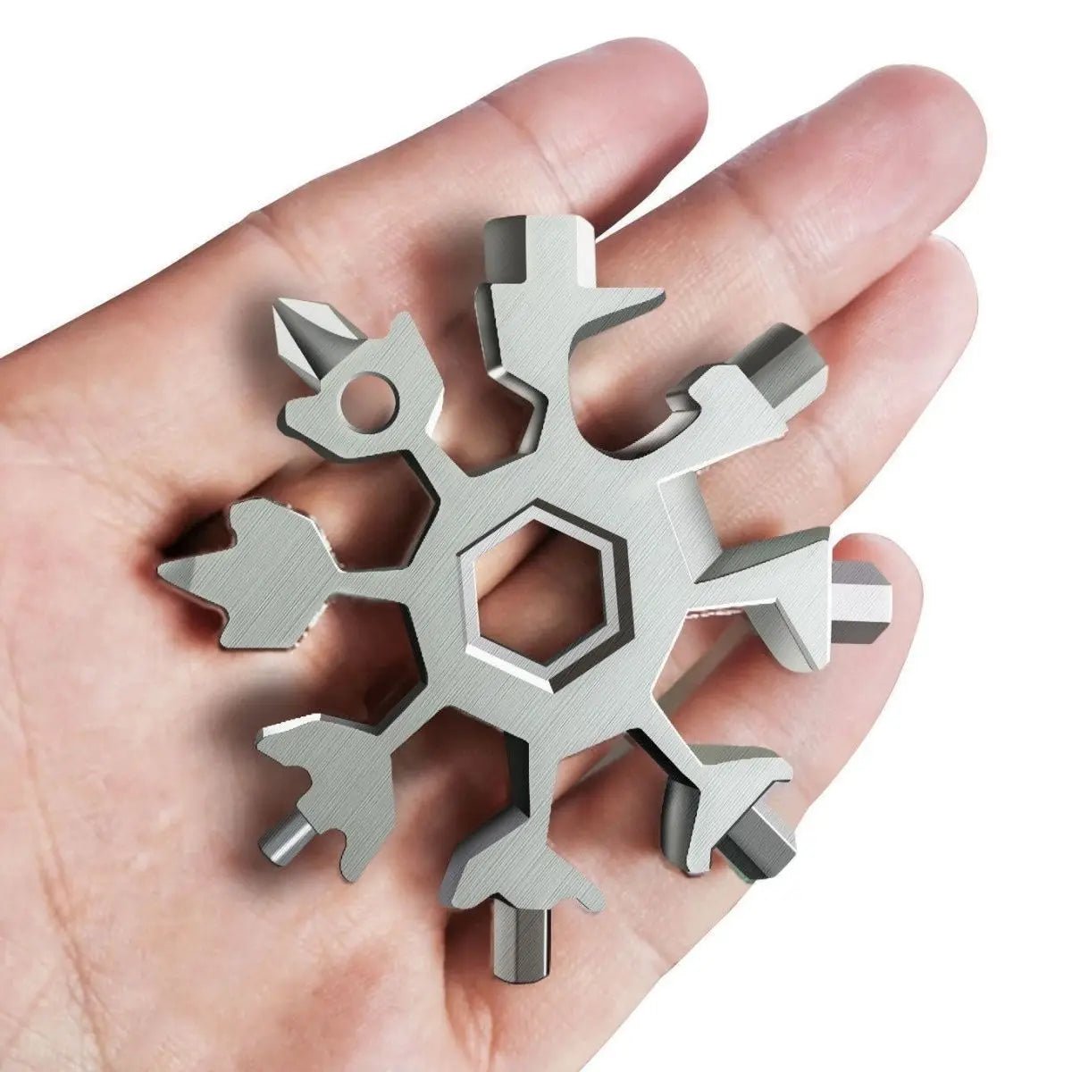 USA Outdoor Bicycle 18-in-1 Stainless Steel Snowflake Wrench Multifunctional Tool Portable Steel Repair Tool with Bottle Opener - Ammpoure