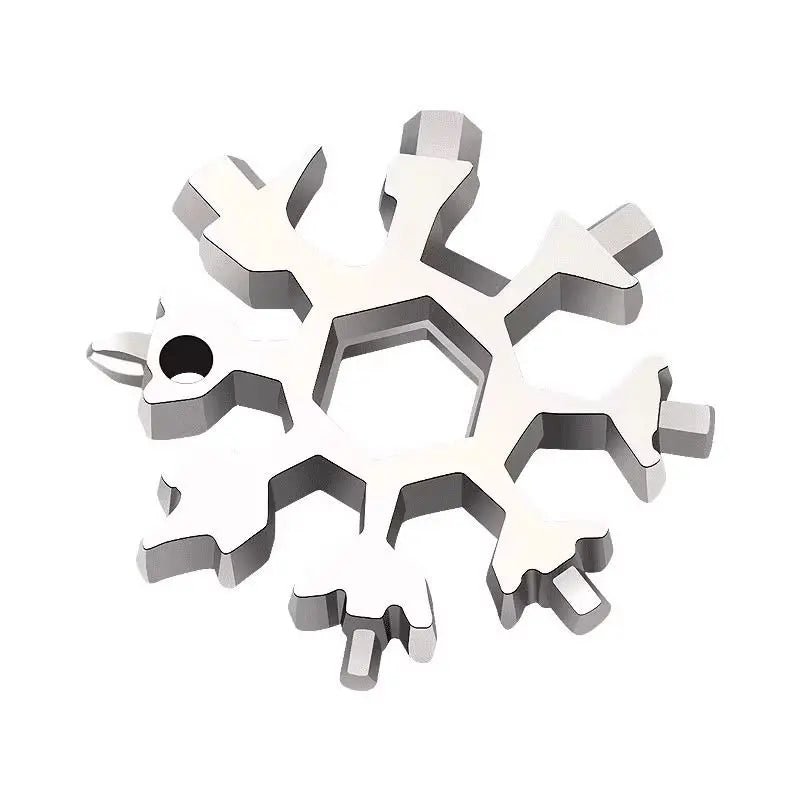 USA Outdoor Bicycle 18-in-1 Stainless Steel Snowflake Wrench Multifunctional Tool Portable Steel Repair Tool with Bottle Opener - Ammpoure