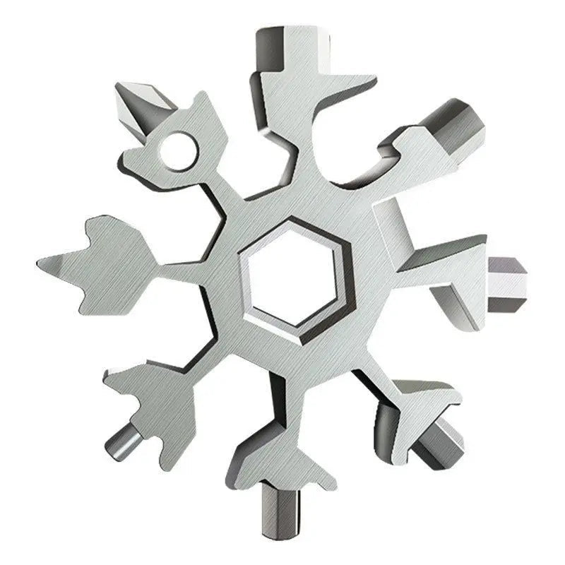 USA Outdoor Bicycle 18-in-1 Stainless Steel Snowflake Wrench Multifunctional Tool Portable Steel Repair Tool with Bottle Opener - Ammpoure