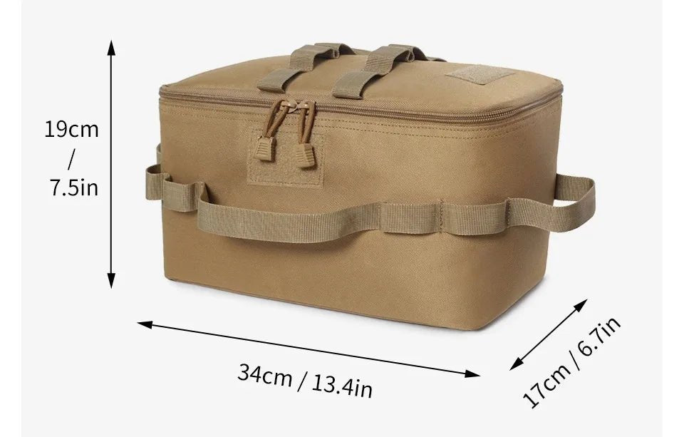 USA Outdoor Camping Gas Tank Storage Bag Large Capacity Ground Nail Tool Bag Gas Canister Picnic Cookware Utensils Kit Bag - Ammpoure