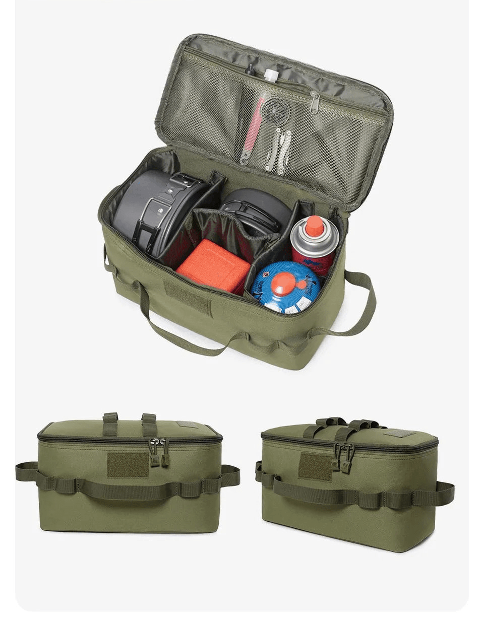 USA Outdoor Camping Gas Tank Storage Bag Large Capacity Ground Nail Tool Bag Gas Canister Picnic Cookware Utensils Kit Bag - Ammpoure