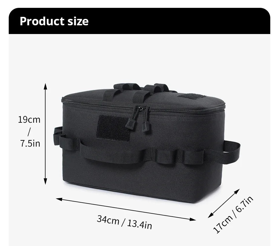 USA Outdoor Camping Gas Tank Storage Bag Large Capacity Ground Nail Tool Bag Gas Canister Picnic Cookware Utensils Kit Bag - Ammpoure