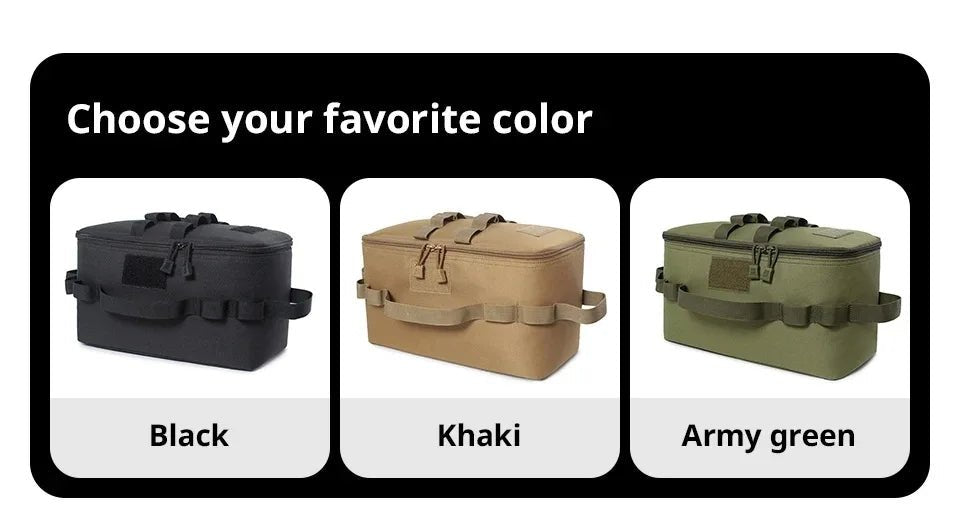 USA Outdoor Camping Gas Tank Storage Bag Large Capacity Ground Nail Tool Bag Gas Canister Picnic Cookware Utensils Kit Bag - Ammpoure