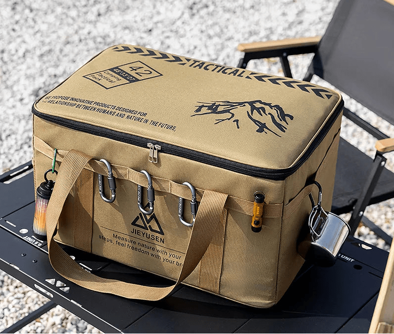 USA Tactical Camping Storage Bag - Insulated Folding Box for Picnic, Tableware & Field Equipment Waterproof - Ammpoure