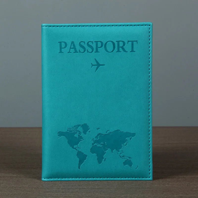USA Travel Passport Case PU Leather Passport Cover For Men & Women Organizer - Protective Card Holder ID Document Covers - Ammpoure
