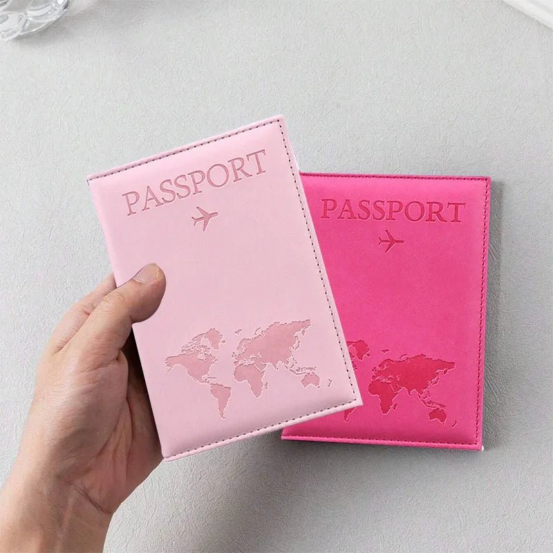 USA Travel Passport Case PU Leather Passport Cover For Men & Women Organizer - Protective Card Holder ID Document Covers - Ammpoure