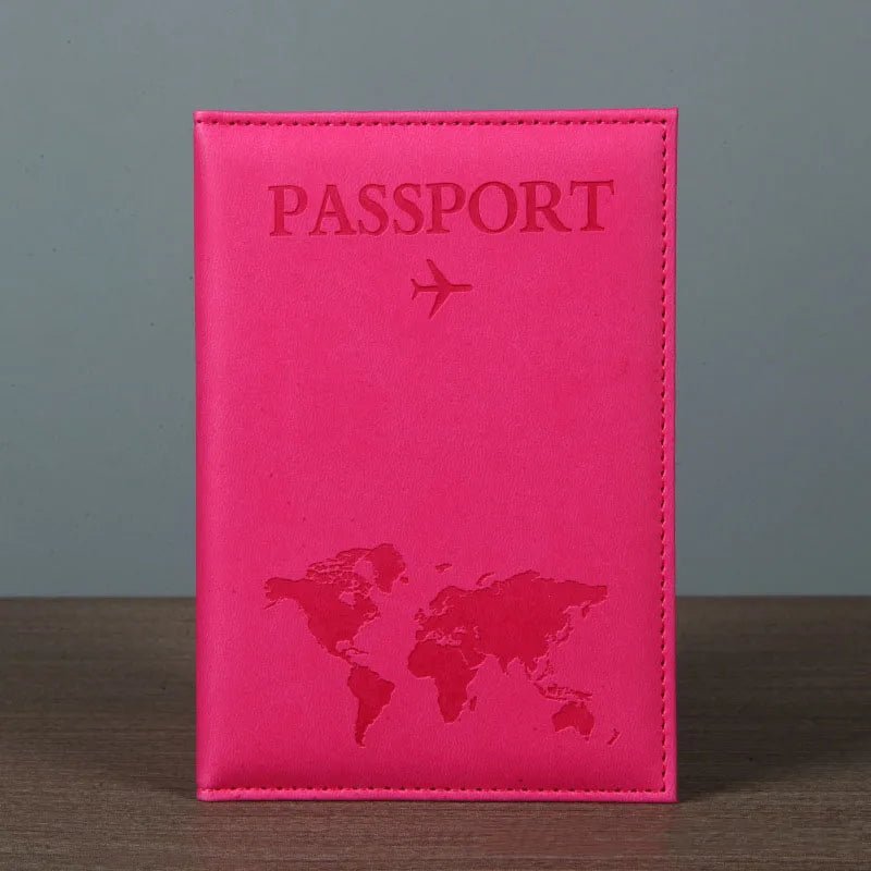 USA Travel Passport Case PU Leather Passport Cover For Men & Women Organizer - Protective Card Holder ID Document Covers - Ammpoure