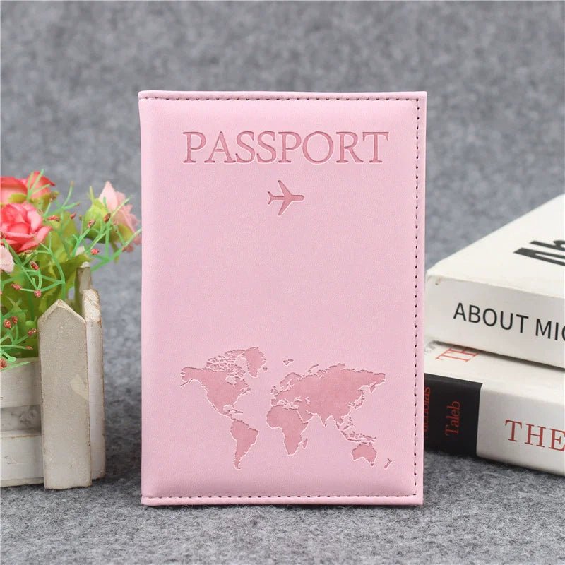 USA Travel Passport Case PU Leather Passport Cover For Men & Women Organizer - Protective Card Holder ID Document Covers - Ammpoure