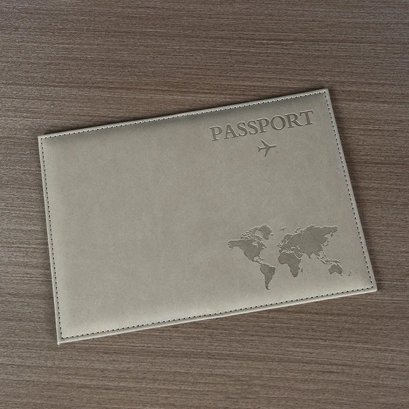 USA Travel Passport Case PU Leather Passport Cover For Men & Women Organizer - Protective Card Holder ID Document Covers - Ammpoure