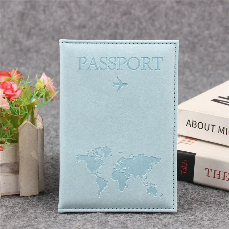 USA Travel Passport Case PU Leather Passport Cover For Men & Women Organizer - Protective Card Holder ID Document Covers - Ammpoure