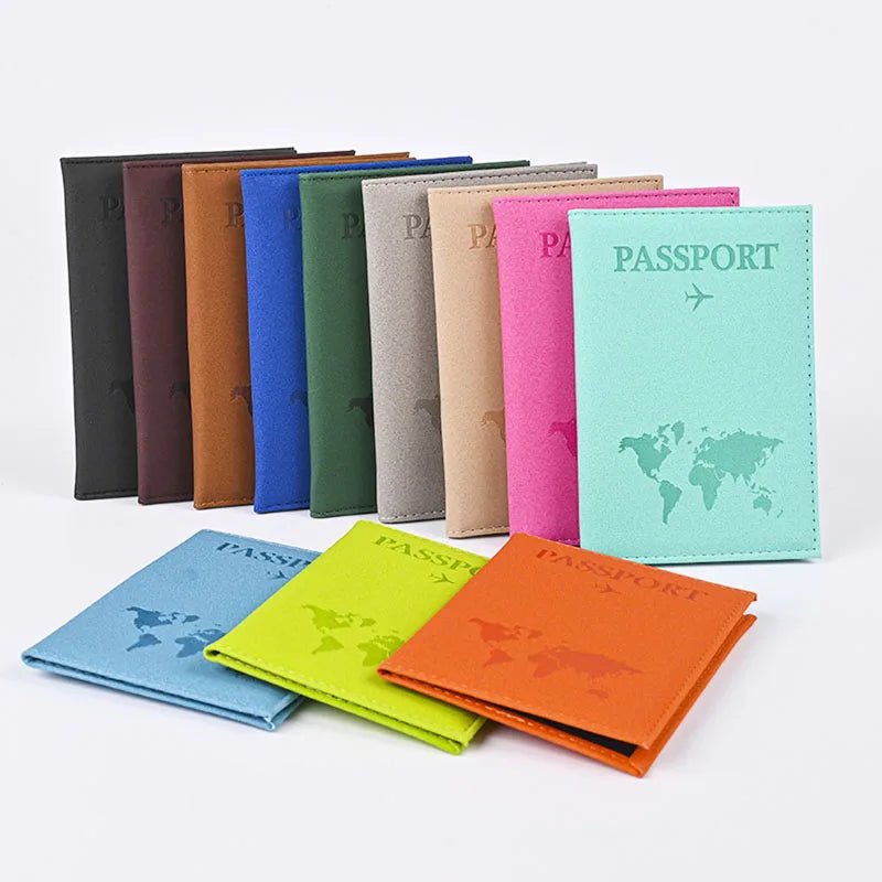 USA Travel Passport Case PU Leather Passport Cover For Men & Women Organizer - Protective Card Holder ID Document Covers - Ammpoure