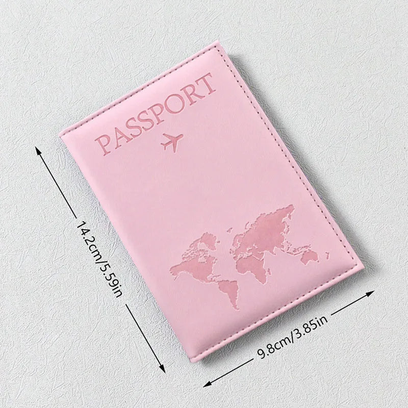 USA Travel Passport Case PU Leather Passport Cover For Men & Women Organizer - Protective Card Holder ID Document Covers - Ammpoure
