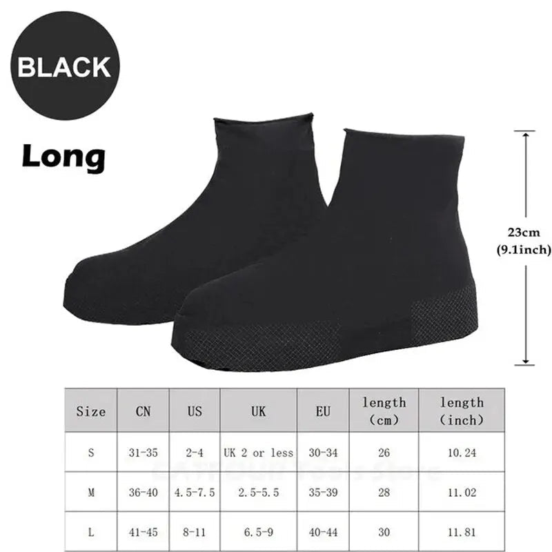 USA Waterproof silicone shoe cover protector reusable anti-slip wear-resistant rain shoe cover for outdoor rainy days - Ammpoure