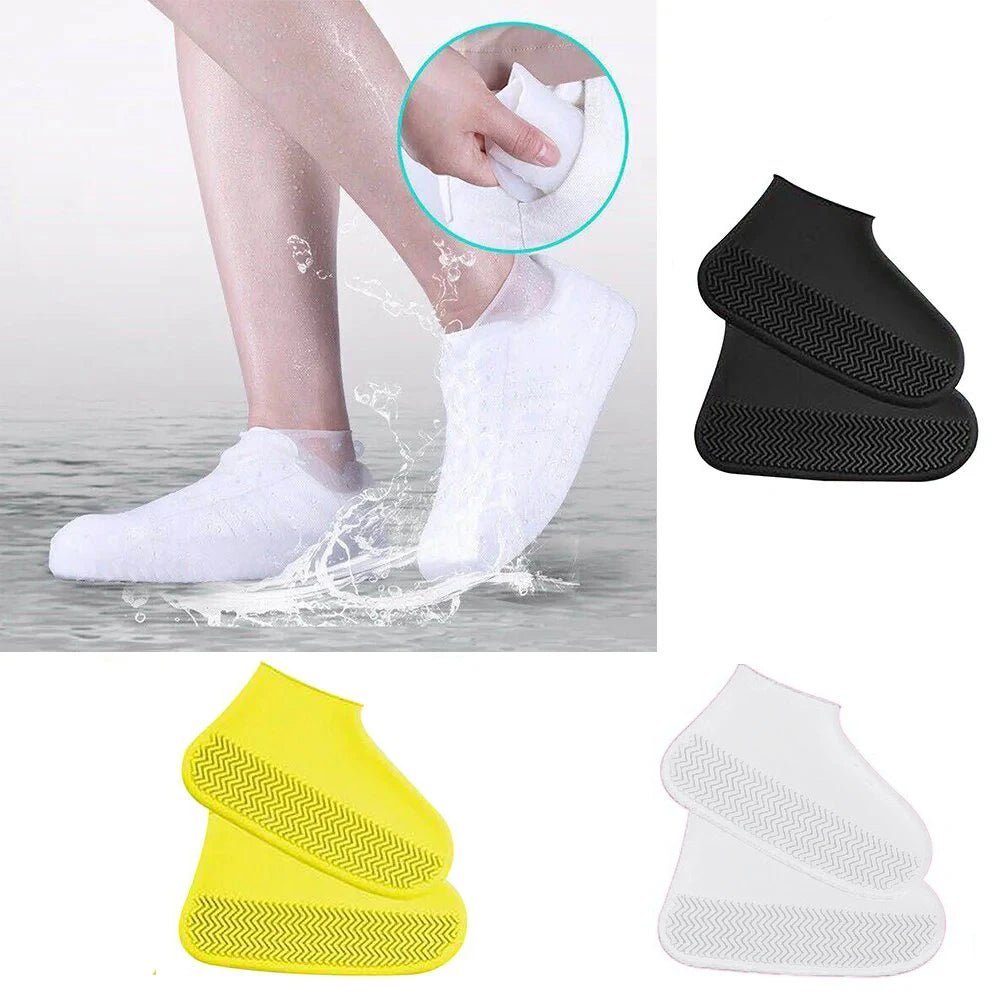 USA Waterproof silicone shoe cover protector reusable anti-slip wear-resistant rain shoe cover for outdoor rainy days - Ammpoure