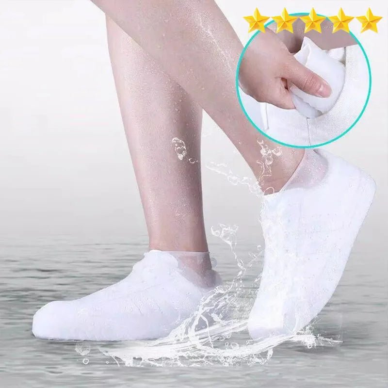 USA Waterproof silicone shoe cover protector reusable anti-slip wear-resistant rain shoe cover for outdoor rainy days - Ammpoure