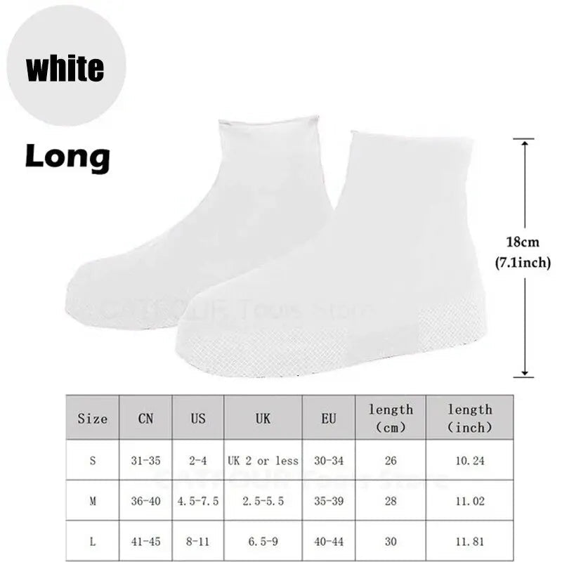 USA Waterproof silicone shoe cover protector reusable anti-slip wear-resistant rain shoe cover for outdoor rainy days - Ammpoure