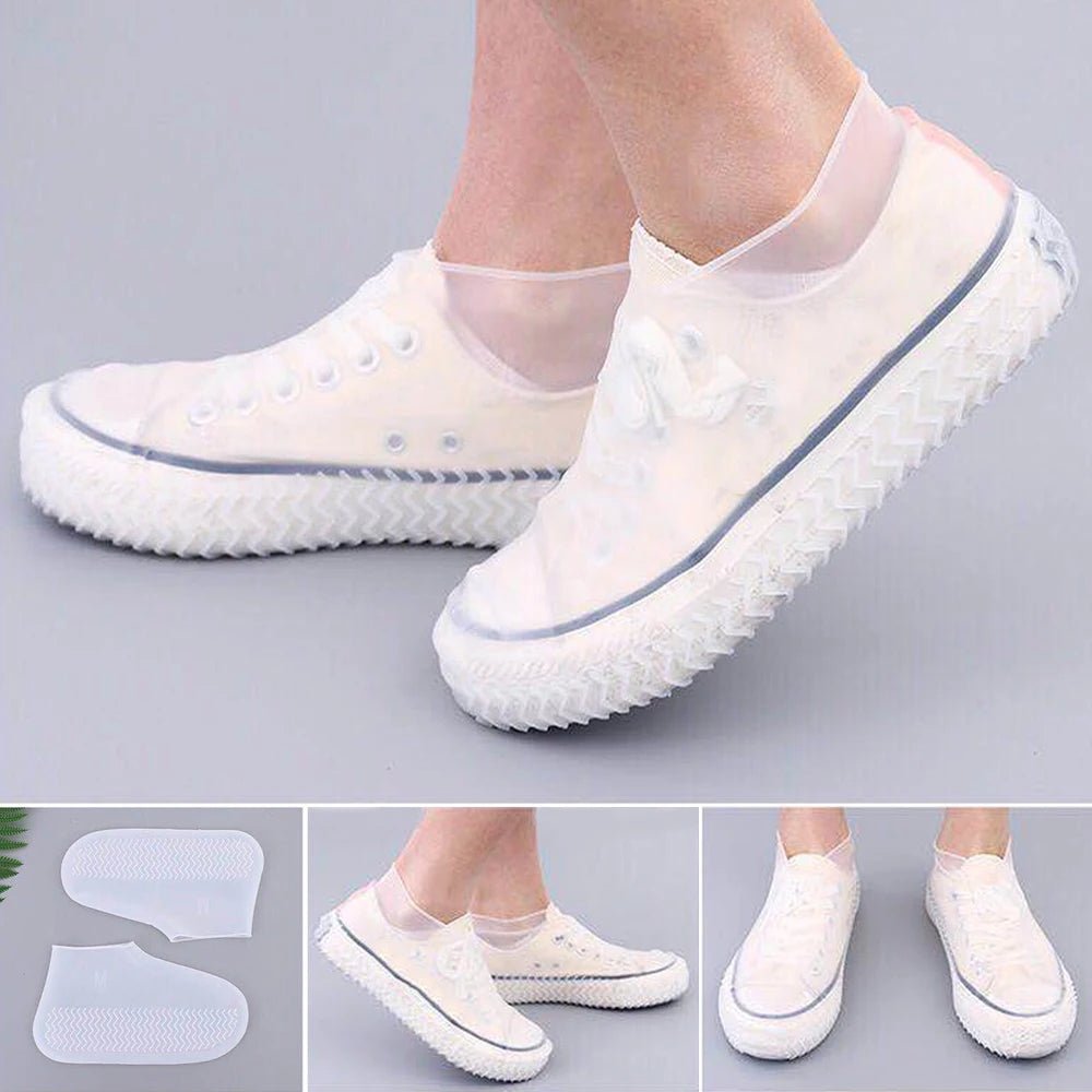USA Waterproof silicone shoe cover protector reusable anti-slip wear-resistant rain shoe cover for outdoor rainy days - Ammpoure