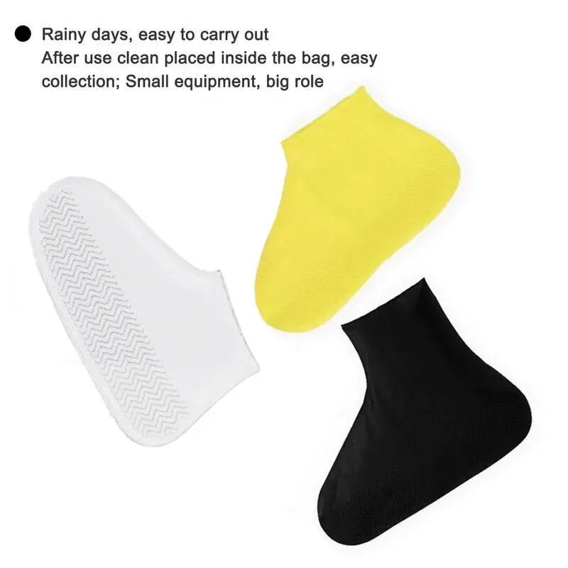 USA Waterproof silicone shoe cover protector reusable anti-slip wear-resistant rain shoe cover for outdoor rainy days - Ammpoure