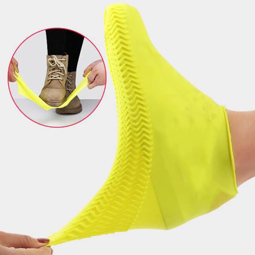 USA Waterproof silicone shoe cover protector reusable anti-slip wear-resistant rain shoe cover for outdoor rainy days - Ammpoure