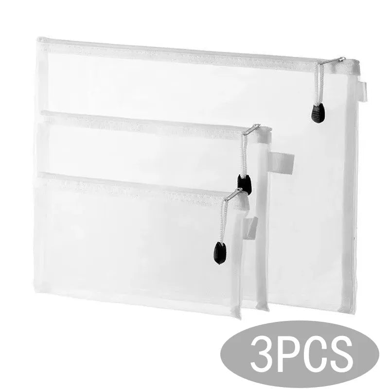USA Zipper File Bag Toy storage bag building block puzzle sub-package bag children zipper transparent finishing storage box - Ammpoure