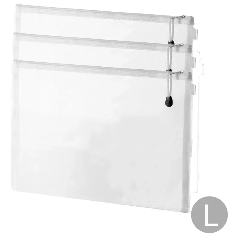 USA Zipper File Bag Toy storage bag building block puzzle sub-package bag children zipper transparent finishing storage box - Ammpoure