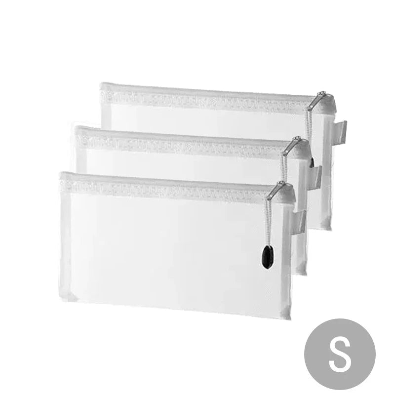 USA Zipper File Bag Toy storage bag building block puzzle sub-package bag children zipper transparent finishing storage box - Ammpoure