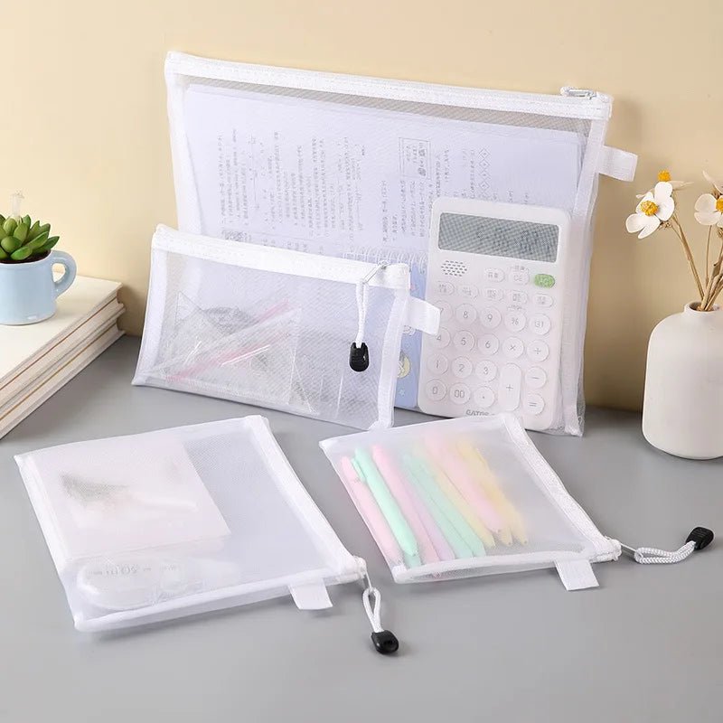 USA Zipper File Bag Toy storage bag building block puzzle sub-package bag children zipper transparent finishing storage box - Ammpoure