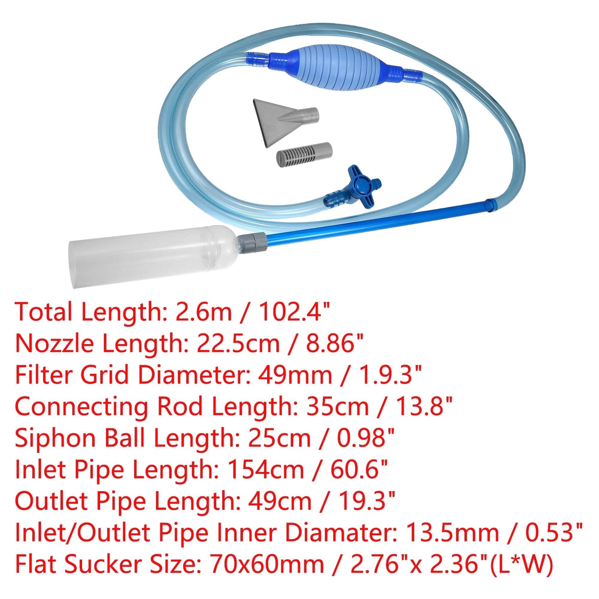 UXCELL Aquarium Water Change Kit Fish Tank Siphon Long Hose Parts Vacuum Cleaner Water Pump Gravel Filter Tools Accessories Set - Ammpoure Wellbeing
