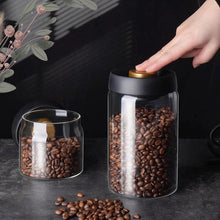 Load image into Gallery viewer, Vacuum Sealed Jug Coffee Beans Glass Airtight Canister Food Grains Candy Keep Fresh Storage Jar Kitchen Accessories - Ammpoure Wellbeing 🇬🇧

