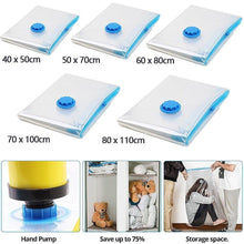 Load image into Gallery viewer, Vacuum Storage Bag Clothes Organizer Bag for Bedding,Pillows,Towel,Space Saver Travel Seal Packet With Valve Vacuum Bag Package - Ammpoure Wellbeing 🇬🇧
