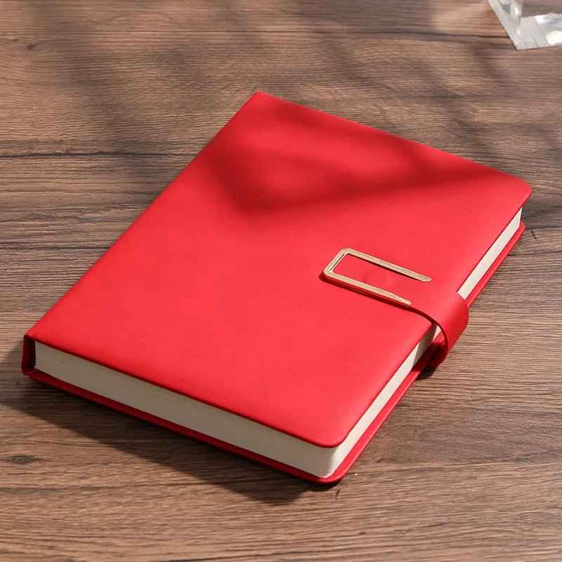 Vintage A5 leather notebook with personalized soft cover - perfect for business meetings and college life - Ammpoure