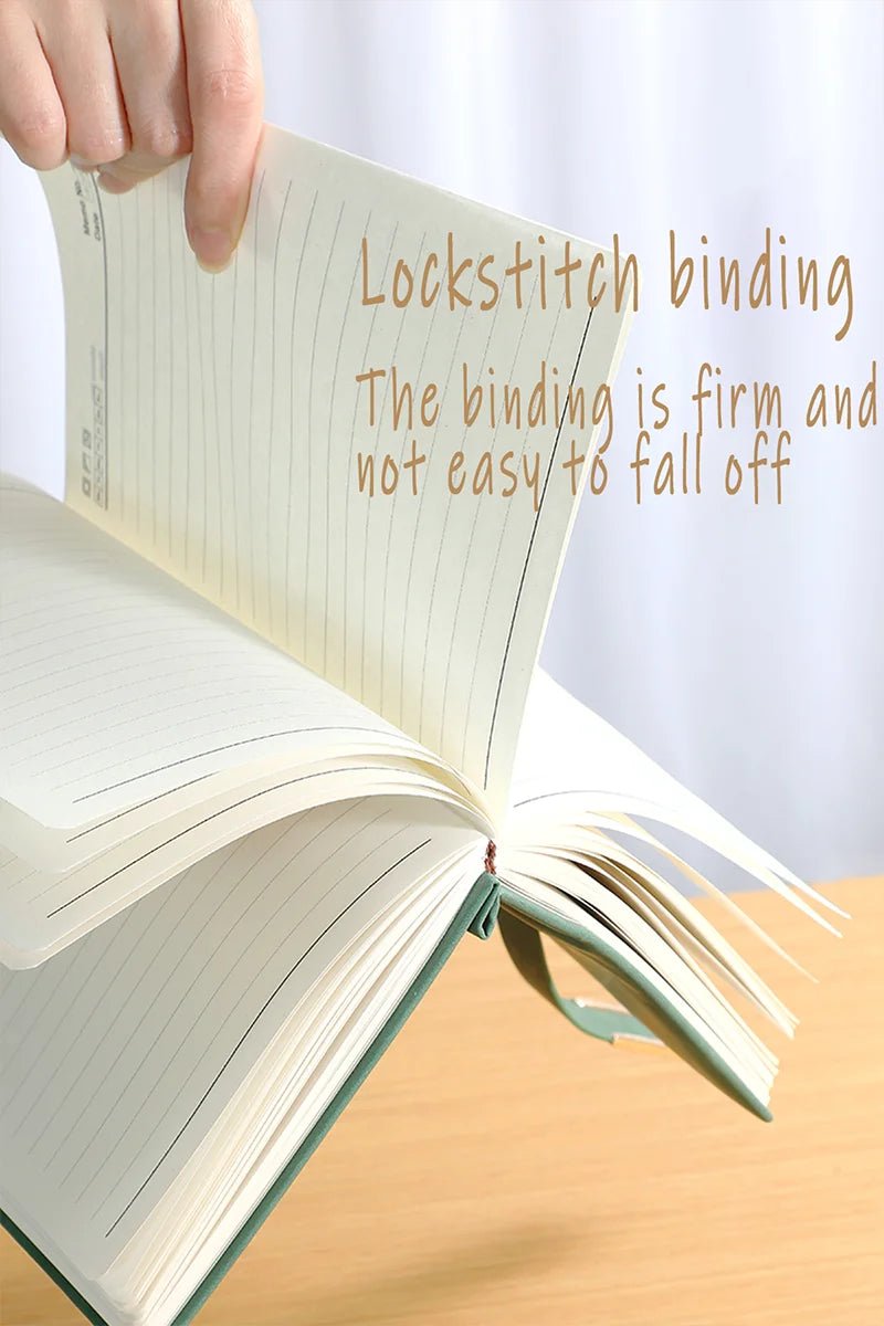 Vintage A5 leather notebook with personalized soft cover - perfect for business meetings and college life - Ammpoure