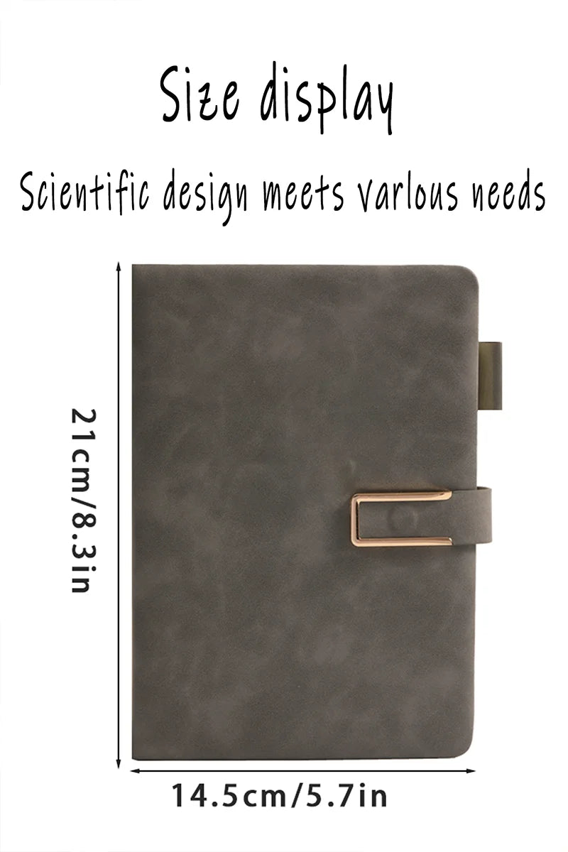 Vintage A5 leather notebook with personalized soft cover - perfect for business meetings and college life - Ammpoure