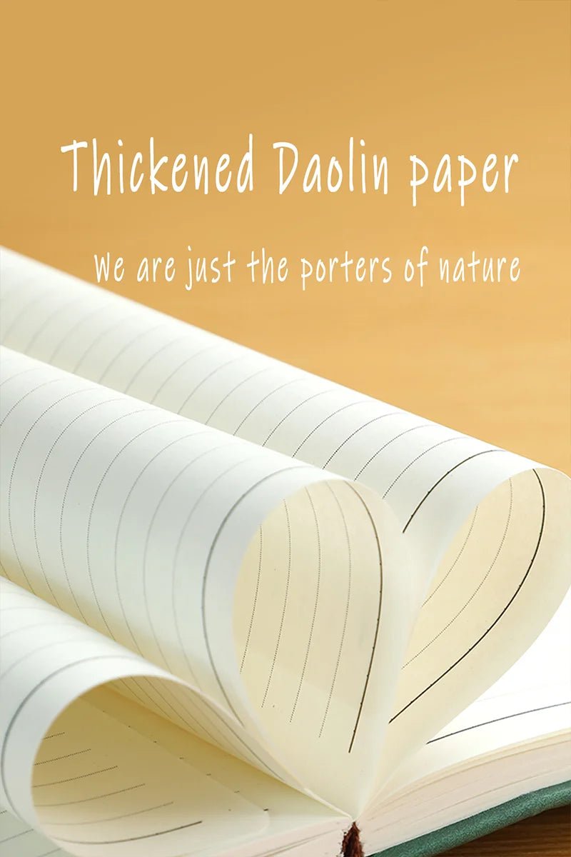 Vintage A5 leather notebook with personalized soft cover - perfect for business meetings and college life - Ammpoure