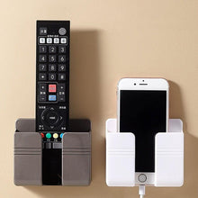 Load image into Gallery viewer, Wall Mobile Phone Holder Plug Phone Charging Stand Remote Control Storage Box Bracket Punch-Free Mounted Organizer Holders - Ammpoure Wellbeing 🇬🇧
