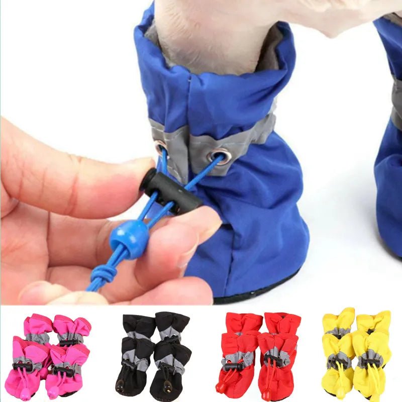 Waterproof Pet Dog Shoes Anti - slip Rain Boots Footwear for Small Cats Dogs Puppy Dog Pet Booties Pet Paw Accessories - Ammpoure