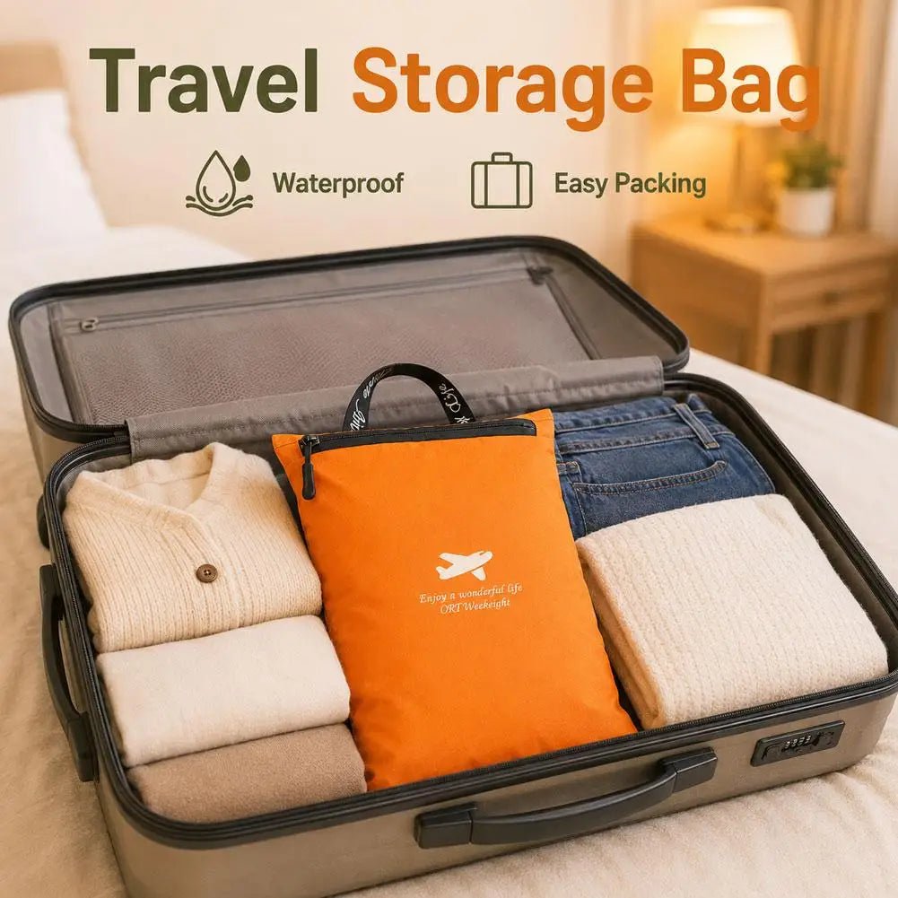 Waterproof Storage Bag USA Portable Travel Pouch & Luggage Organizer for Swimming, Gym, Camping, Beach, Clothes & Toiletries - Ammpoure