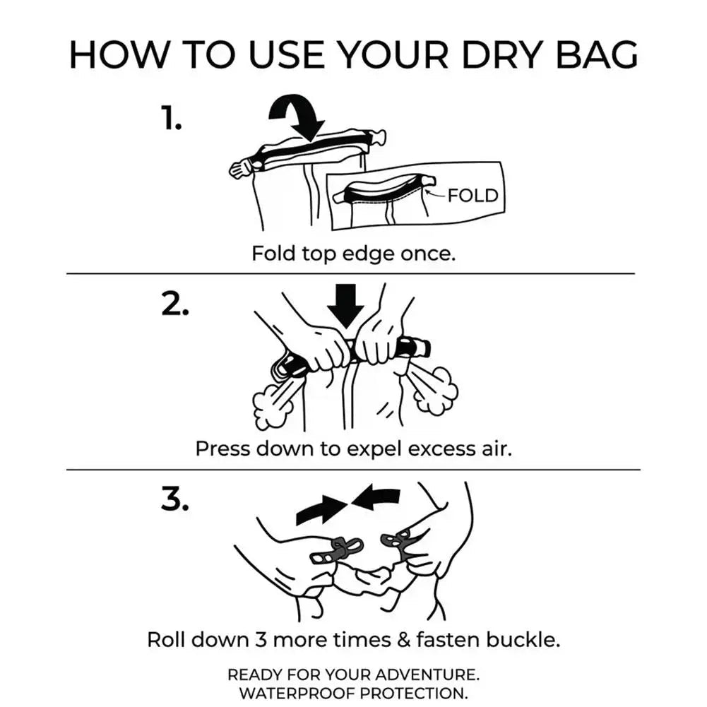 Waterproof Storage Bag USA Portable Travel Pouch & Luggage Organizer for Swimming, Gym, Camping, Beach, Clothes & Toiletries - Ammpoure